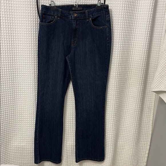 Nine West Blue Straight Leg Jeans Classic Denim Size 14 - Picture 1 of 6